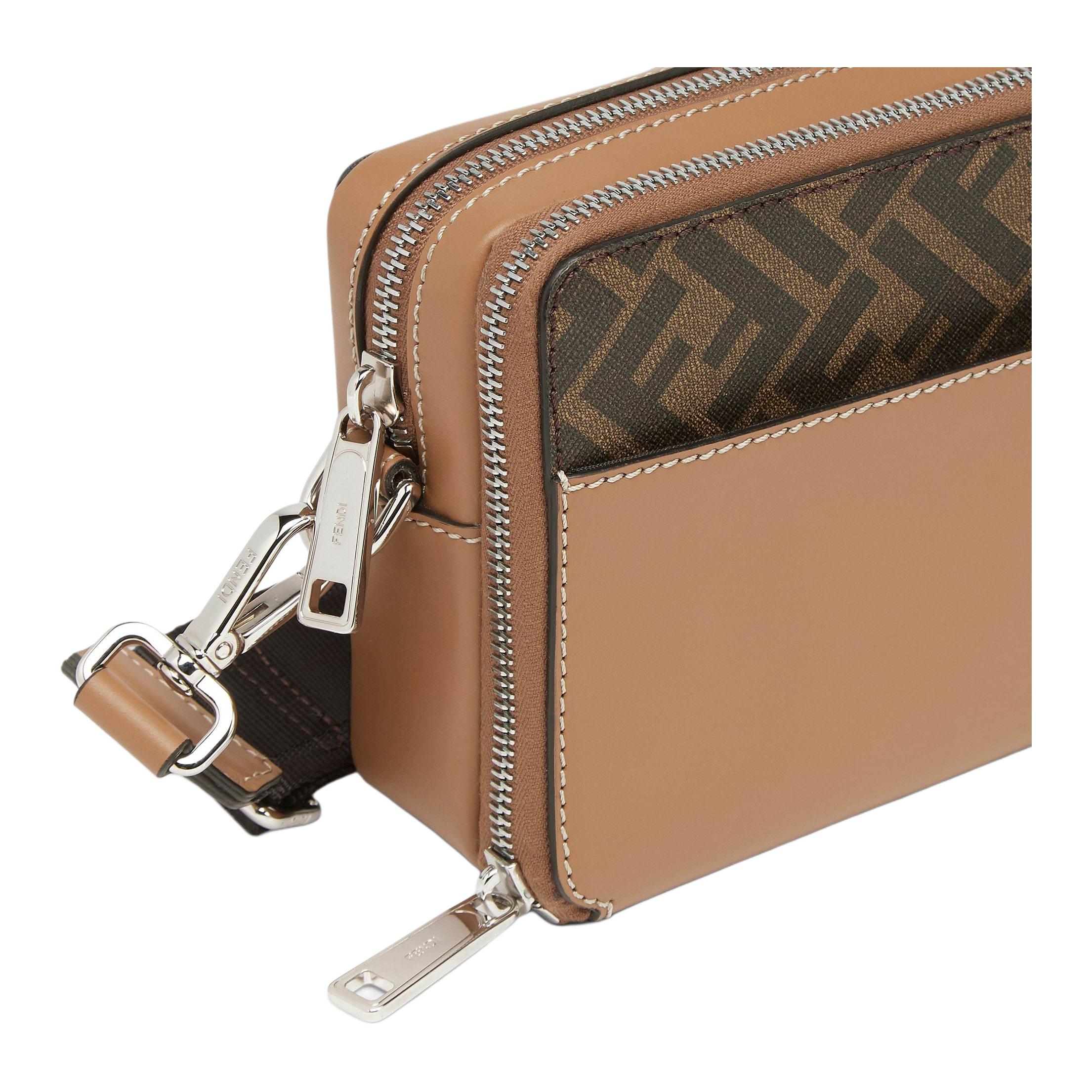 Мужская сумка Fendi 7M0357-AFF2-F1HRM (бежевая) — фото 5