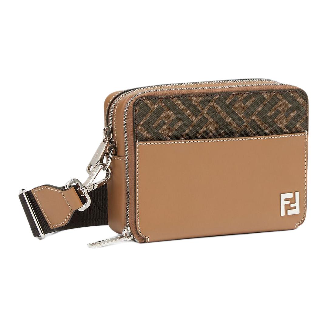 Мужская сумка Fendi 7M0357-AFF2-F1HRM (бежевая) — фото 2