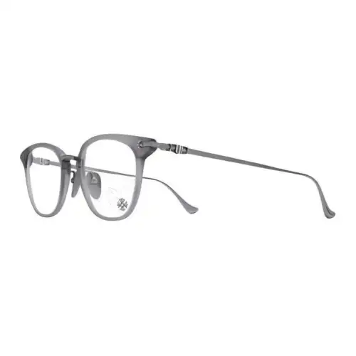 Chrome Hearts Round Eyeglass Frames Unisex Silver/Black Gray