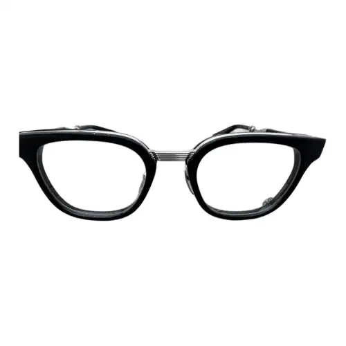 Chrome Hearts Irregular Shape Eyeglass Frames Unisex Black/Silver
