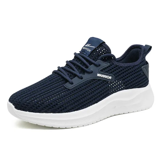 Warrior Cushioned Wear-Resistant Lightweight Breathable Slip-Resistant Low-Top Casual Shoes Men's Blue