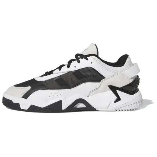 Adidas Originals Niteball 2.0 Anti Slip Wear Resistant Mid Top Casual Shoes Unisex Black White