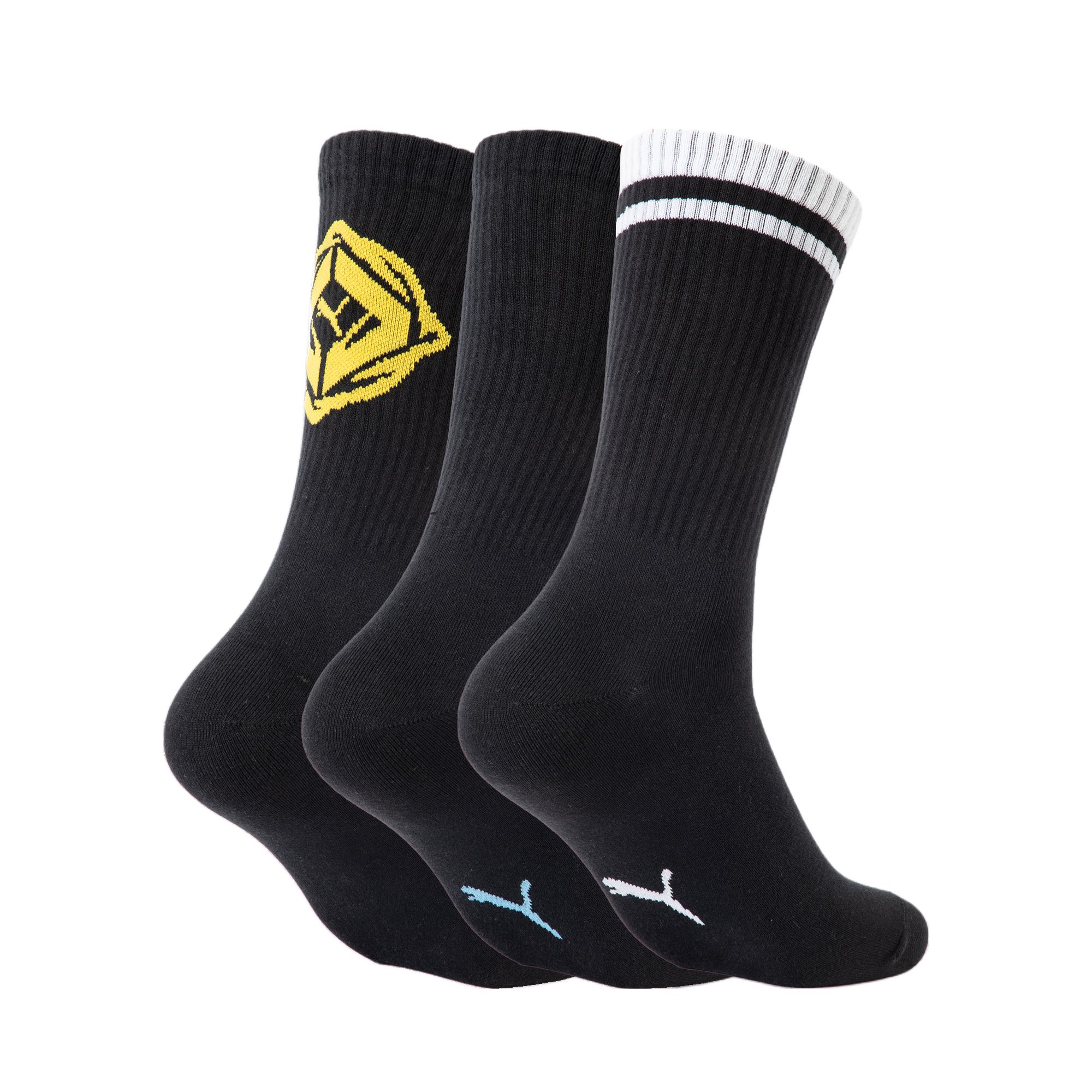 PUMA Crew Socks Unisex 3 Pack Black