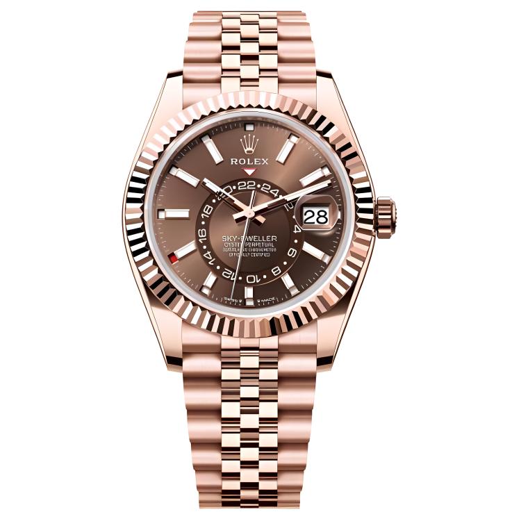 ROLEX Voyager Collection Automatic Mechanical Movement 100m Waterproof Men's Watches Watch 42mm Brown Watch Dial