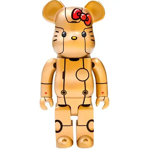 BE@RBRICK Hello kitty, golden trend doll