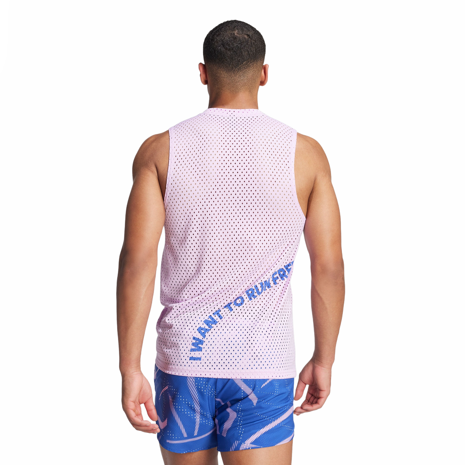 Adidas Running Tank Top Men’s Blessing Light Purple/Half Fluorescent Blue