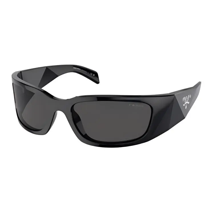 PRADA Irregular Shape Sunglasses Men's Black