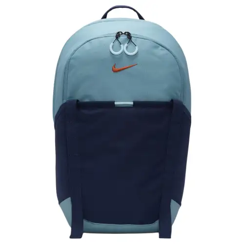 Nike Polyester With Nylon Backpack Regular Unisex Denim Turquoise & Midnight Marine Blue & Vintage Coral