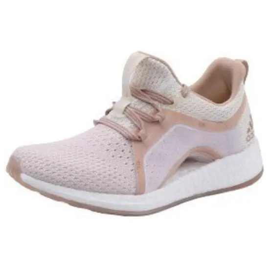 Adidas Pureboost Running Shoes Women's Mid-Top Pink White