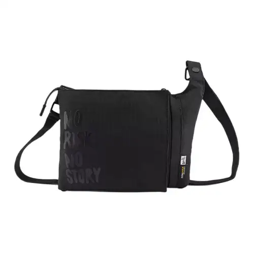 Vans Sports fashionable foldable shopping bag with zipper, shoulder bag, black one-shoulder bag for men and women, for beloved