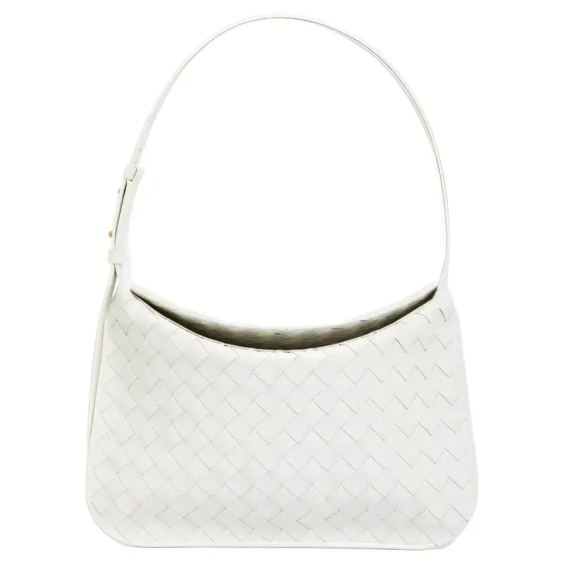 Bottega Veneta Cow Leather Handbag, Shoulder Bag Women's White
