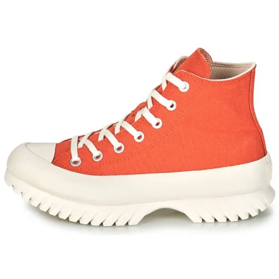 Converse Chuck Taylor All Star Canvas Shoes Women's High-Top Orange Red