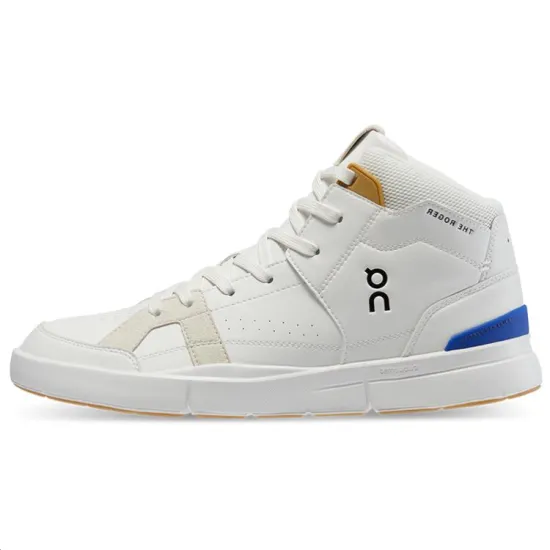 FEIDELEI x On The Roger Clubhouse Non slip Lightweight Mid Top Skateboard Shoes Men's White Indigo