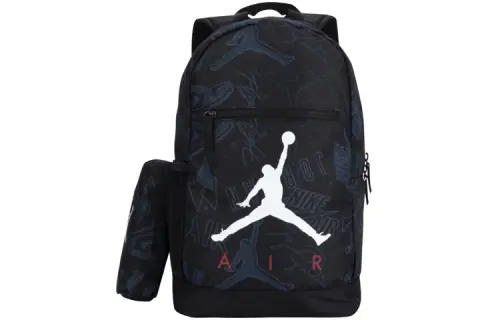 Jordan Polyester Pencil Pouch Backpack Regular Unisex Jet Black