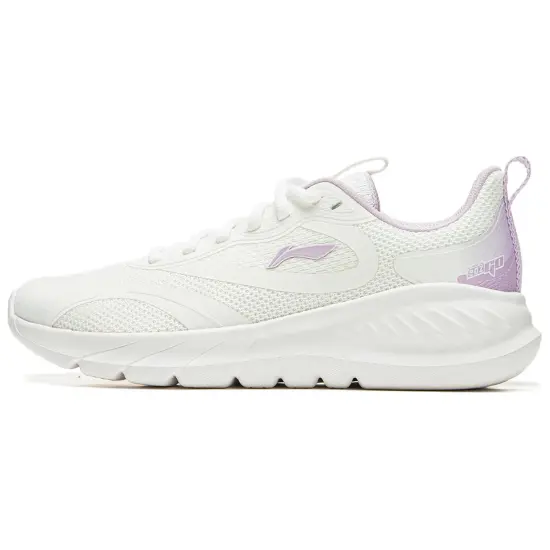 LINING Eazgo Flex Running Shoes Women's Low-Top Mist White/Moonlight Purple