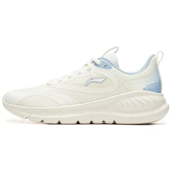 LINING Eazgo Flex Running Shoes Women's Low-Top Ecru/Glacier Blue