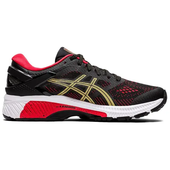 Asics Gel-Kayano 26 Black/Red/Gold Women's