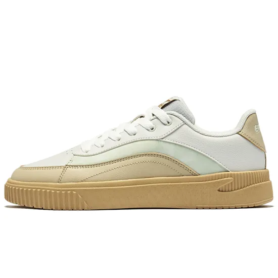 Erke Skateboard Shoes Men Low-Top Field Gray Oatmeal Light Brown
