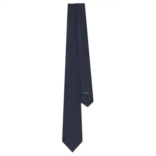 DIOR Silk Ties Men's Marine Blue