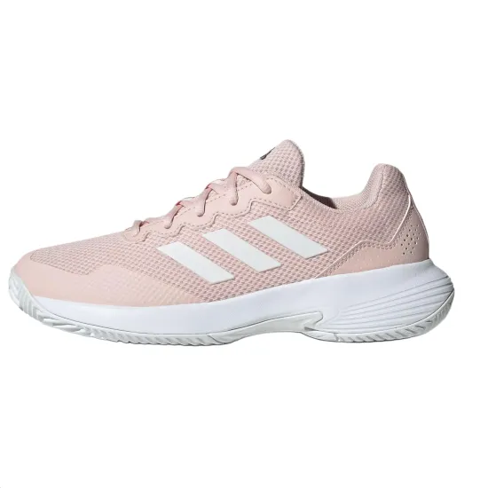 Adidas GameCourt Tennis Shoes Women's Low-Top Pink White