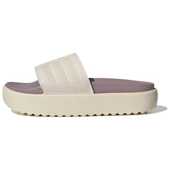 Adidas Adilette Platform Slides Putty Mauve Wonder White Preloved Fig Women's