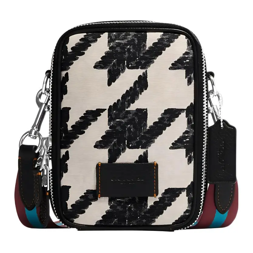COACH Stanton Canvas Leather Crossbody Bags Women's Black White