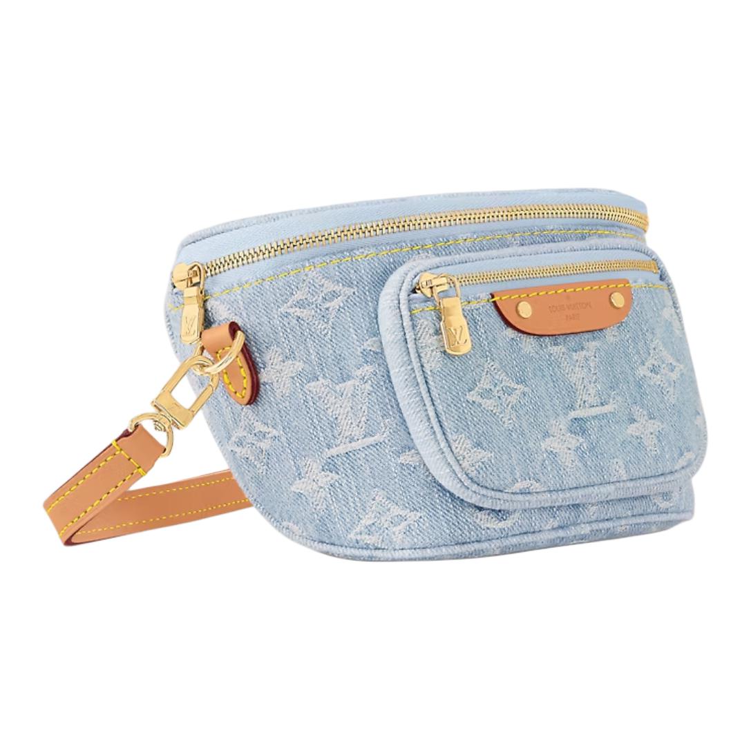 Женская сумка Louis Vuitton Mini Bumbag (синяя) — фото 2