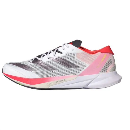 adidas Adizero Adios 8 Running Shoes Men Low-top FTW White/Aurora Gold/Sun Red