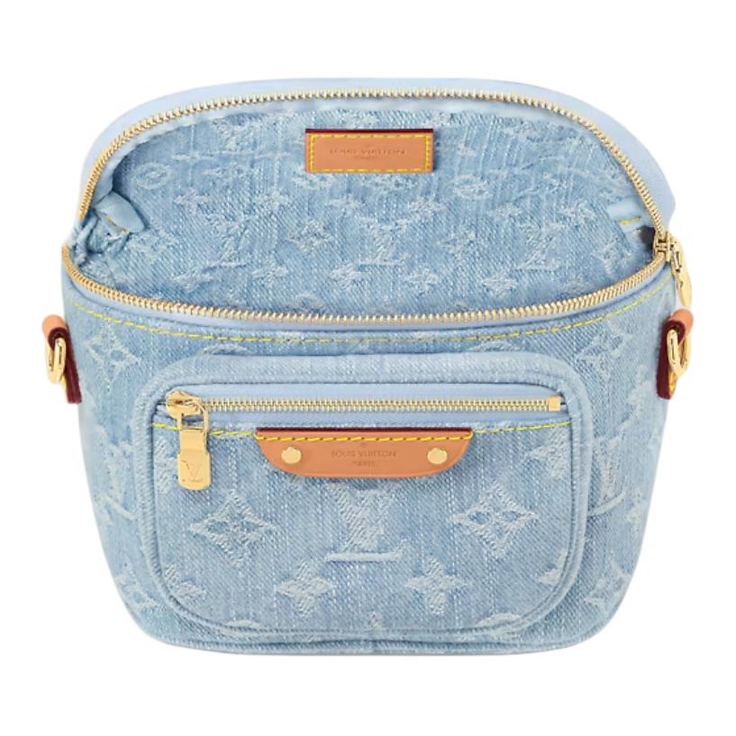 Женская сумка Louis Vuitton Mini Bumbag (синяя) — фото 3