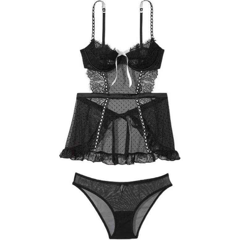 Victoria's Secret Lace pijama, pants, underwear, overall, black trousers