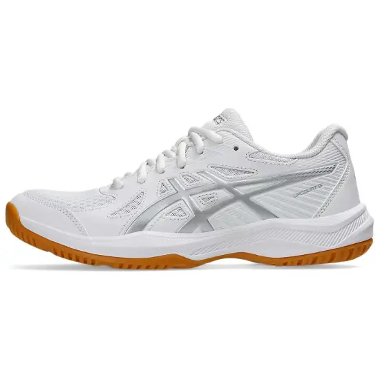 Asics Gel Upcourt 6 Anti Slip Wear Resistant Low Top Training Shoes Women's White Silver