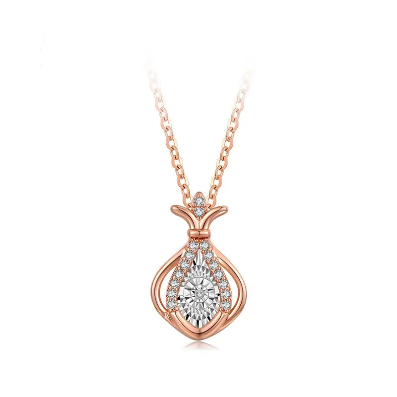 Agile diamond perfume, necklace, gift box, silver 925 sample, light luxury style, women's style