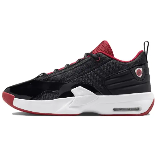 JORDAN Max Aura 6 Basketball Shoes Men Low-Top Black White/Gym Red