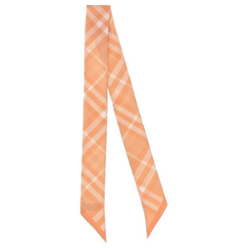 Женский платок Burberry Silk Scarf (оранжевый)