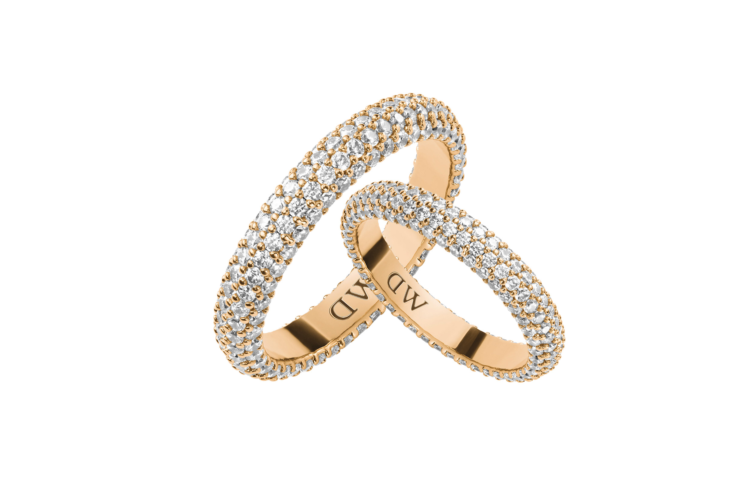 Daniel Wellington Daniel Wellington Star Series Elegant Gold Design Synthetic Cubic Zirconia Brass Ring Women's