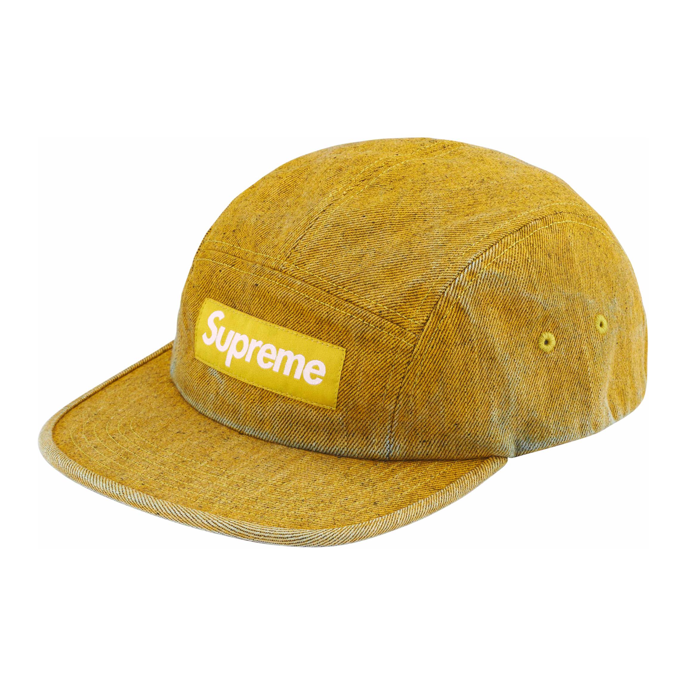 Кепка Supreme SS24 WEEK 18 COATED DENIM CAMP CAP (желтая)