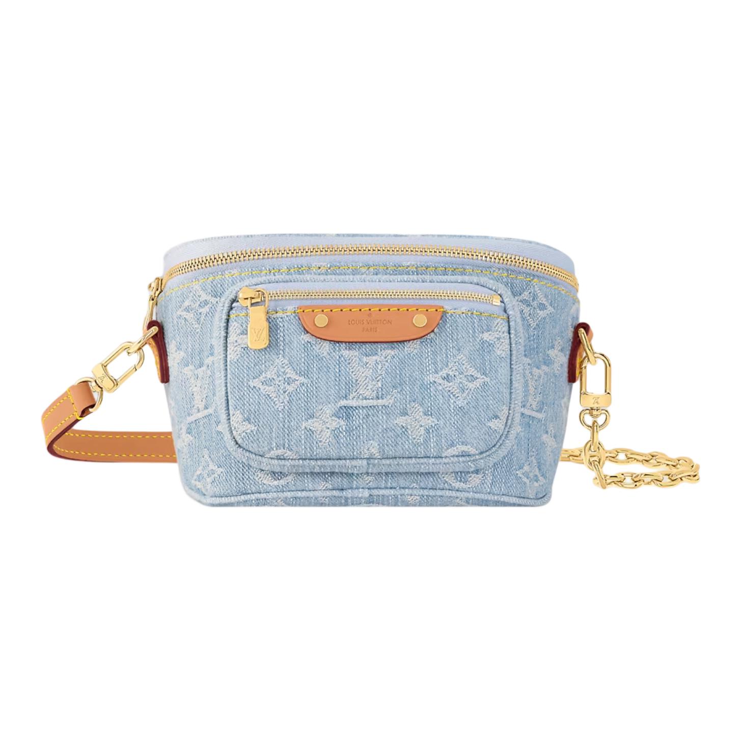 Женская сумка Louis Vuitton Mini Bumbag (синяя)