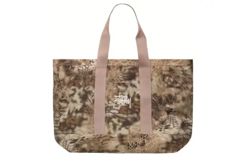 Stussy Cotton Tote Bag, Shopping Bag, Handbag Extra Large Unisex Brown