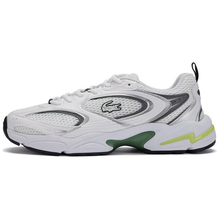 LACOSTE Французский крокодил, смешанная техника. воздухопроницаемый Легкая жизнь с низким верхом для отдыха обувь мужской стиль белый