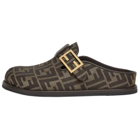 FENDI Feel Ff Jacquard Sabots Women's