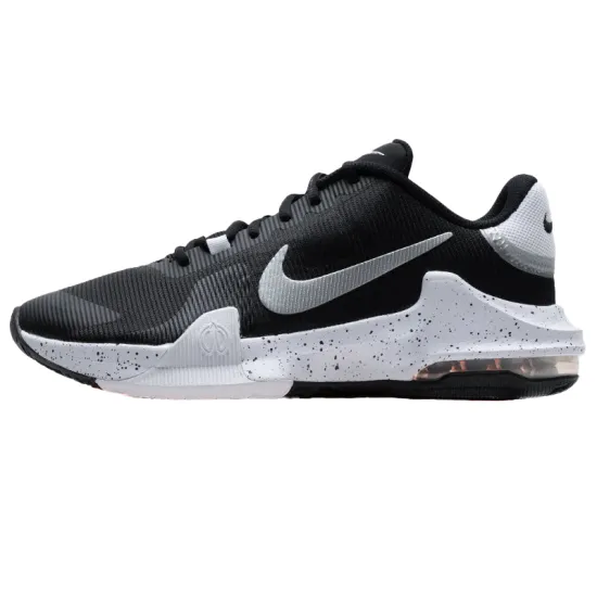 Nike Air Max Impact 4 Low Top Basketball Shoes Men's Black White
