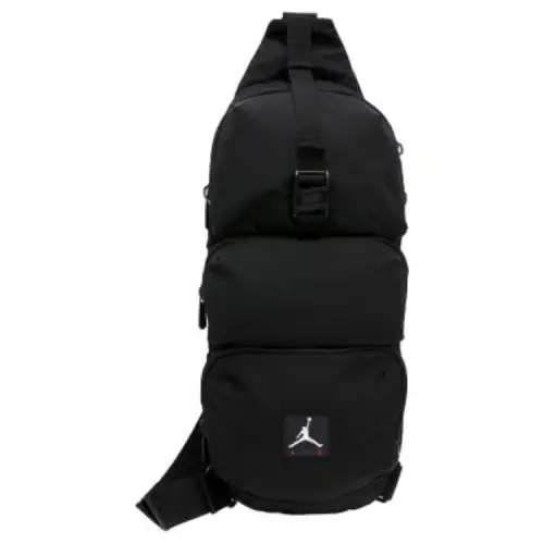 Jordan Canvas Crossbody Bag, Canvas Bag, Fanny Pack, Sling Bag Regular Unisex Black