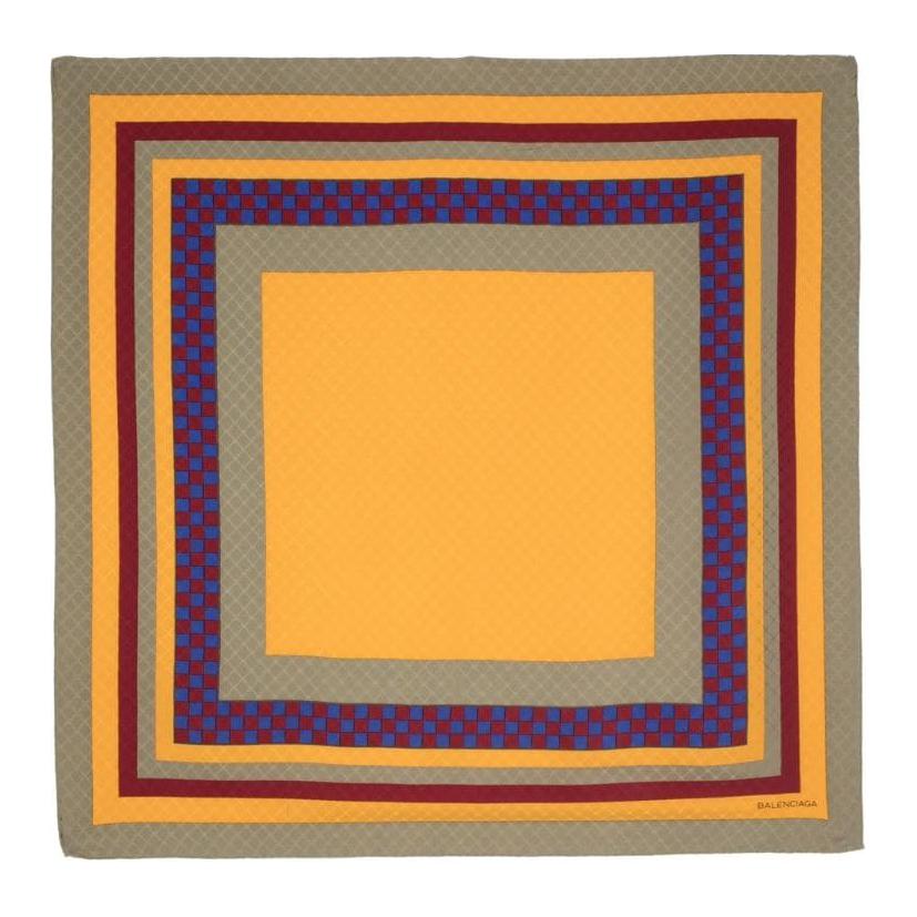 Balenciaga Pre Owned 1990s Diamond pattern Silk Scarf