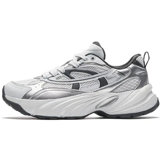 Anta Height Increasing Lightweight Low Top Casual Shoes Women's Gray Silver
