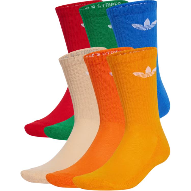 Adidas Originals TREFOIL CUSHION CREW SOCKS 6 PAIRS Crew Socks Unisex 6 Pack