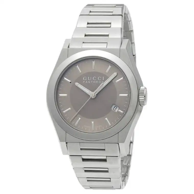 GUCCI Wrist Watches Quartz Movement Stainless Steel Strap 36mm Tan Watch Dial Unisex Water Resistant For Everyday Use