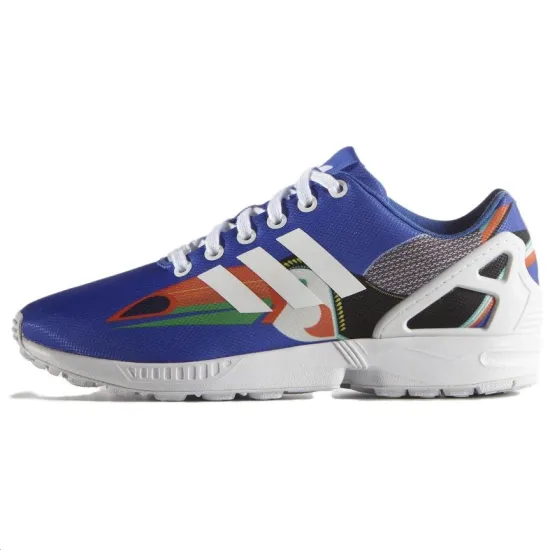 Adidas Originals ZX Flux Running Shoes Women's Low-Top Experiment Blue/Bright White/Experiment Blue