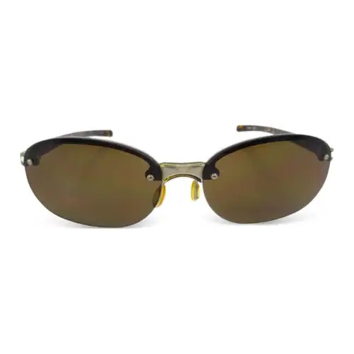 PRADA Acrylic Oval Sunglasses Women's Umber