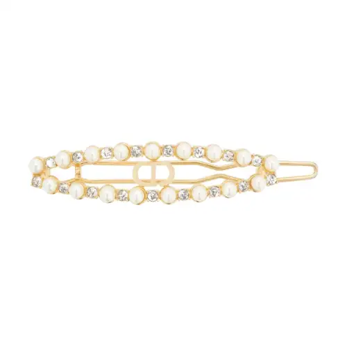 DIOR Metal Hair Clips Women's Gold