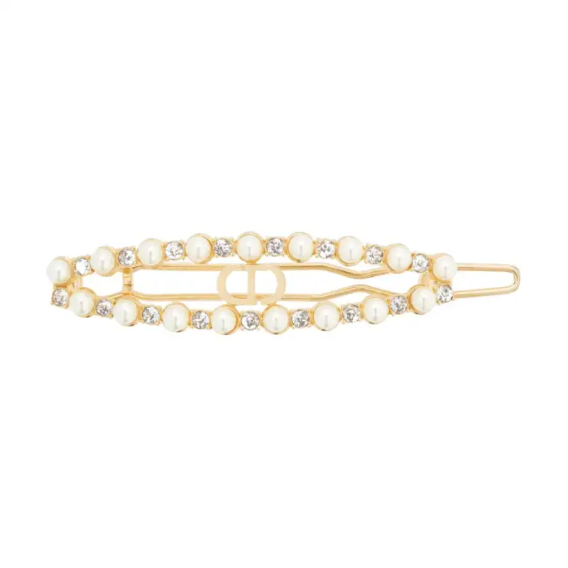 DIOR Metal Hair Clips Women's Gold